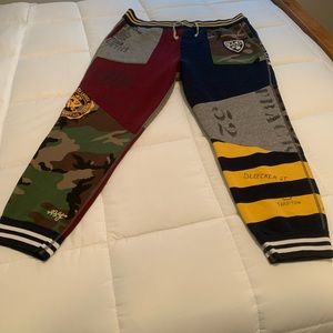 ralph lauren patchwork joggers